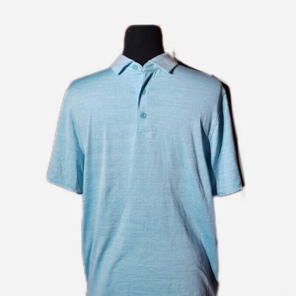 Champion Polo Shirt Golf Shirt Heathered Blue for Men New - Picture 5 of 9